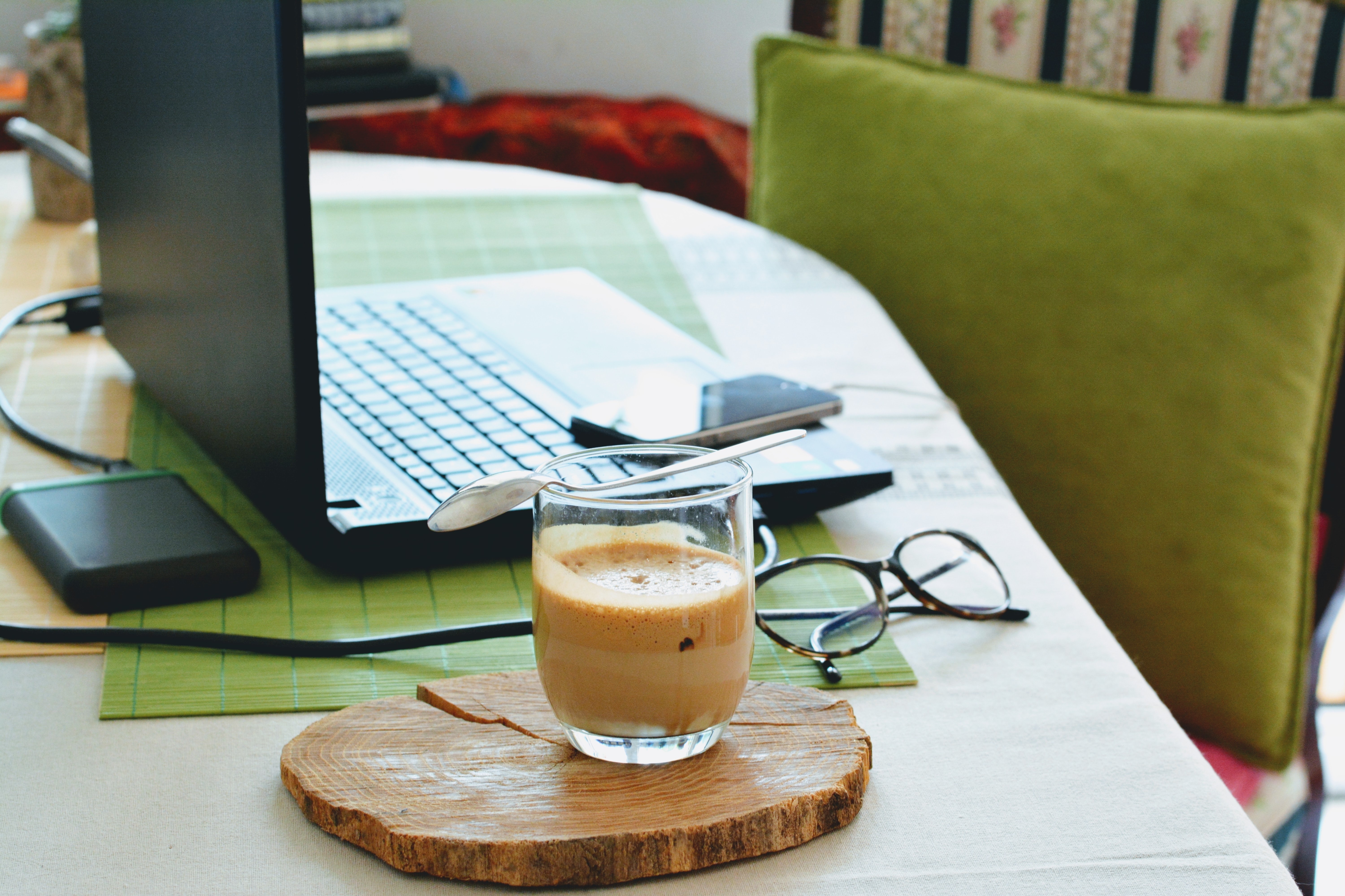 Computer and coffee set up at home - work from home solutions - Inderly IT