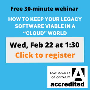 Keep Legacy Software Viable webinar thumbnail with blue background
