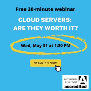 Thumbnail for "Cloud Servers: Are They Worth It?" webinar on blue background
