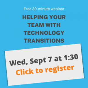 Registration page thumbnail for technology transitions webinar