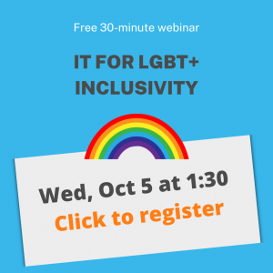Registration page link for LGBT+ inclusivity webinar