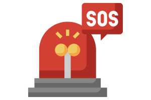 Red alarm bells symbolizing IT crisis