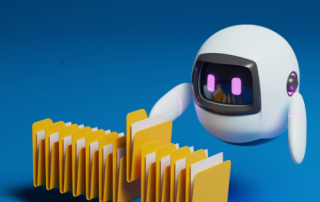 image of robot sorting a file folder