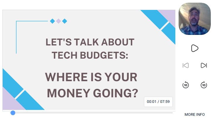 Let's Talk About Tech Budgets webinar thumbnail