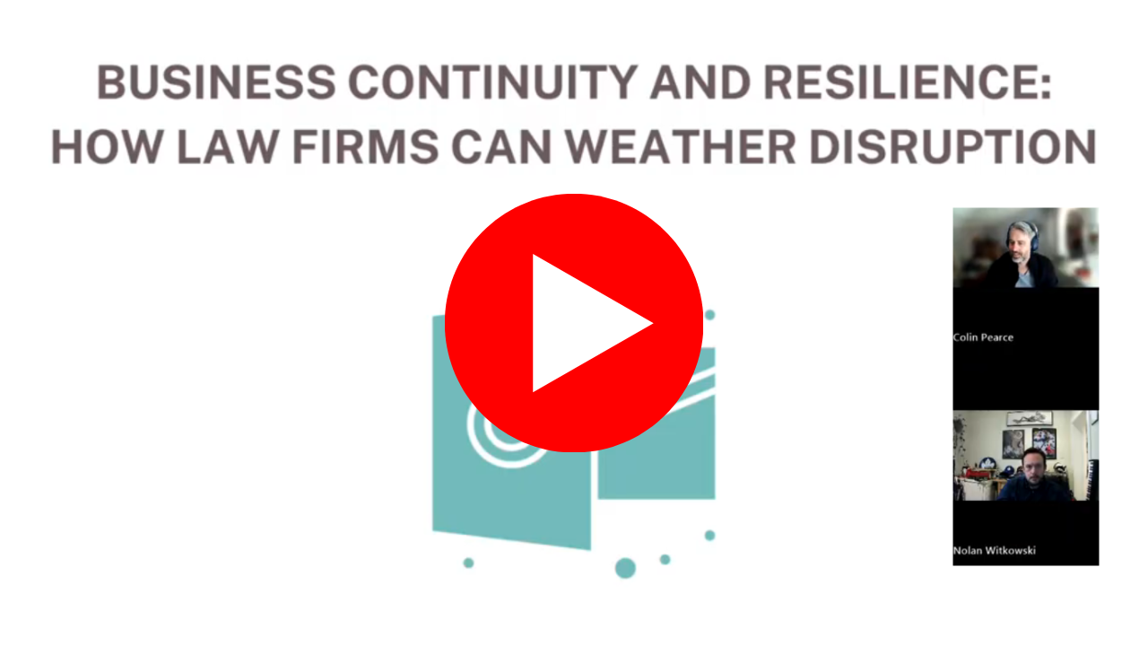 Business continuity and resilience: How law firms can weather disruption